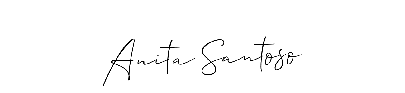 Make a beautiful signature design for name Anita Santoso. Use this online signature maker to create a handwritten signature for free. Anita Santoso signature style 2 images and pictures png