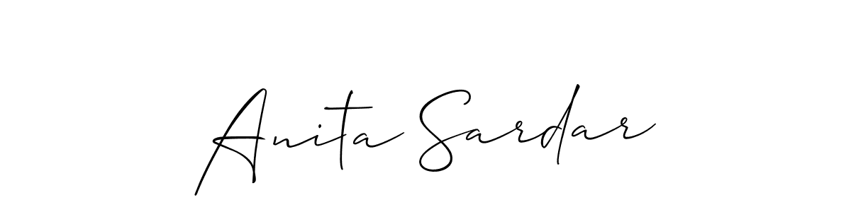 How to Draw Anita Sardar signature style? Allison_Script is a latest design signature styles for name Anita Sardar. Anita Sardar signature style 2 images and pictures png