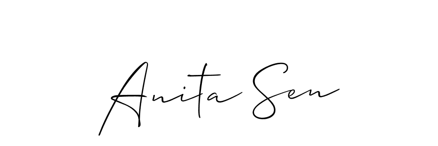 It looks lik you need a new signature style for name Anita Sen. Design unique handwritten (Allison_Script) signature with our free signature maker in just a few clicks. Anita Sen signature style 2 images and pictures png