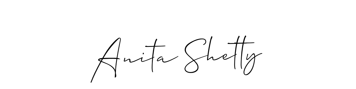 How to make Anita Shetty signature? Allison_Script is a professional autograph style. Create handwritten signature for Anita Shetty name. Anita Shetty signature style 2 images and pictures png