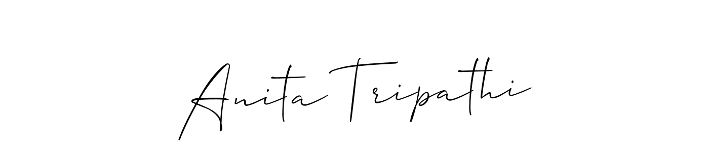 Allison_Script is a professional signature style that is perfect for those who want to add a touch of class to their signature. It is also a great choice for those who want to make their signature more unique. Get Anita Tripathi name to fancy signature for free. Anita Tripathi signature style 2 images and pictures png