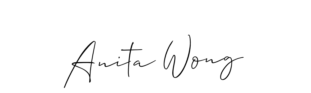 How to Draw Anita Wong signature style? Allison_Script is a latest design signature styles for name Anita Wong. Anita Wong signature style 2 images and pictures png