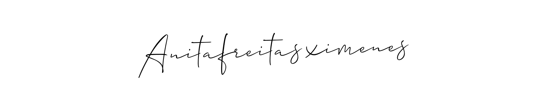 How to Draw Anitafreitasximenes signature style? Allison_Script is a latest design signature styles for name Anitafreitasximenes. Anitafreitasximenes signature style 2 images and pictures png