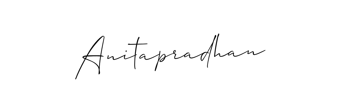 Create a beautiful signature design for name Anitapradhan. With this signature (Allison_Script) fonts, you can make a handwritten signature for free. Anitapradhan signature style 2 images and pictures png