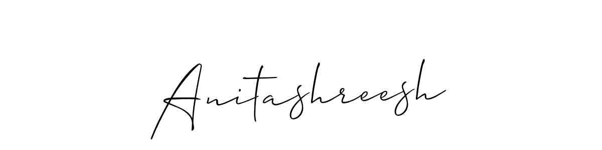Also we have Anitashreesh name is the best signature style. Create professional handwritten signature collection using Allison_Script autograph style. Anitashreesh signature style 2 images and pictures png
