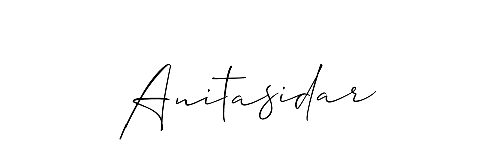 Anitasidar stylish signature style. Best Handwritten Sign (Allison_Script) for my name. Handwritten Signature Collection Ideas for my name Anitasidar. Anitasidar signature style 2 images and pictures png