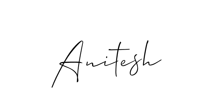 How to make Anitesh signature? Allison_Script is a professional autograph style. Create handwritten signature for Anitesh name. Anitesh signature style 2 images and pictures png