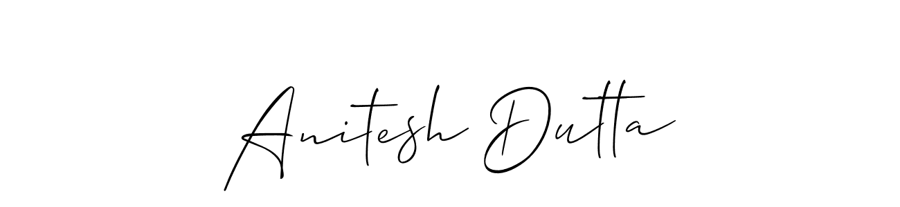 How to make Anitesh Dutta name signature. Use Allison_Script style for creating short signs online. This is the latest handwritten sign. Anitesh Dutta signature style 2 images and pictures png