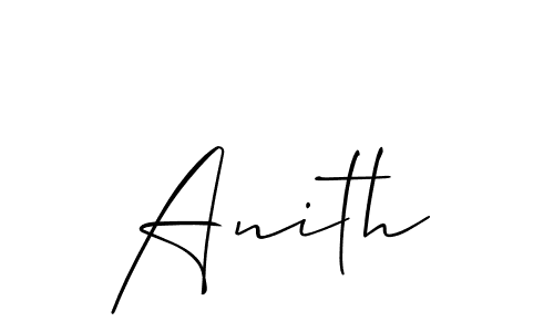 Allison_Script is a professional signature style that is perfect for those who want to add a touch of class to their signature. It is also a great choice for those who want to make their signature more unique. Get Anith name to fancy signature for free. Anith signature style 2 images and pictures png