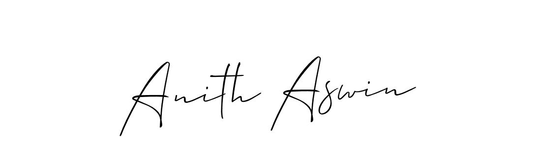 Make a short Anith Aswin signature style. Manage your documents anywhere anytime using Allison_Script. Create and add eSignatures, submit forms, share and send files easily. Anith Aswin signature style 2 images and pictures png