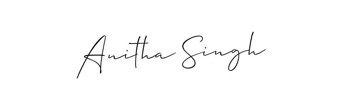 This is the best signature style for the Anitha Singh name. Also you like these signature font (Allison_Script). Mix name signature. Anitha Singh signature style 2 images and pictures png