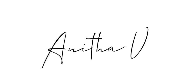 Once you've used our free online signature maker to create your best signature Allison_Script style, it's time to enjoy all of the benefits that Anitha V name signing documents. Anitha V signature style 2 images and pictures png