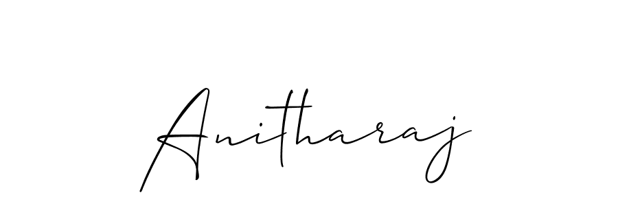 Also we have Anitharaj name is the best signature style. Create professional handwritten signature collection using Allison_Script autograph style. Anitharaj signature style 2 images and pictures png