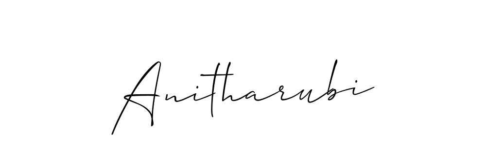 Use a signature maker to create a handwritten signature online. With this signature software, you can design (Allison_Script) your own signature for name Anitharubi. Anitharubi signature style 2 images and pictures png