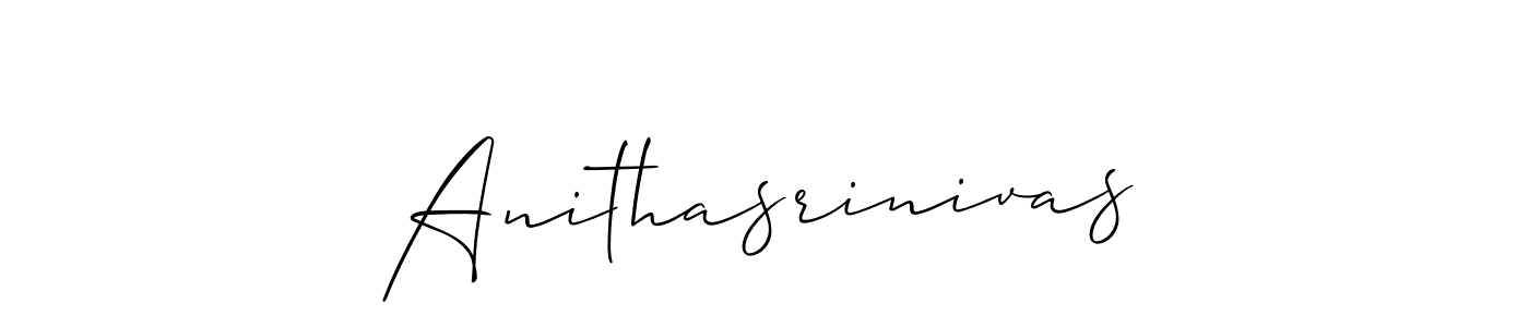 Make a short Anithasrinivas signature style. Manage your documents anywhere anytime using Allison_Script. Create and add eSignatures, submit forms, share and send files easily. Anithasrinivas signature style 2 images and pictures png