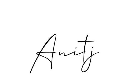 You should practise on your own different ways (Allison_Script) to write your name (Anitj) in signature. don't let someone else do it for you. Anitj signature style 2 images and pictures png