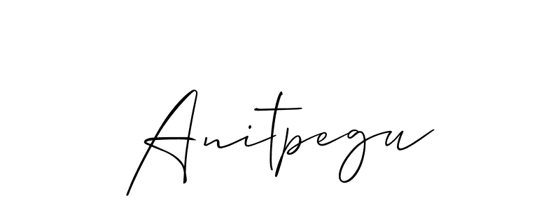How to make Anitpegu name signature. Use Allison_Script style for creating short signs online. This is the latest handwritten sign. Anitpegu signature style 2 images and pictures png