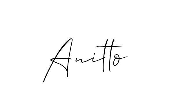 Make a short Anitto signature style. Manage your documents anywhere anytime using Allison_Script. Create and add eSignatures, submit forms, share and send files easily. Anitto signature style 2 images and pictures png