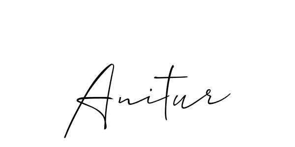 You should practise on your own different ways (Allison_Script) to write your name (Anitur) in signature. don't let someone else do it for you. Anitur signature style 2 images and pictures png
