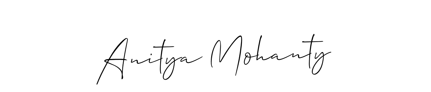 Create a beautiful signature design for name Anitya Mohanty. With this signature (Allison_Script) fonts, you can make a handwritten signature for free. Anitya Mohanty signature style 2 images and pictures png