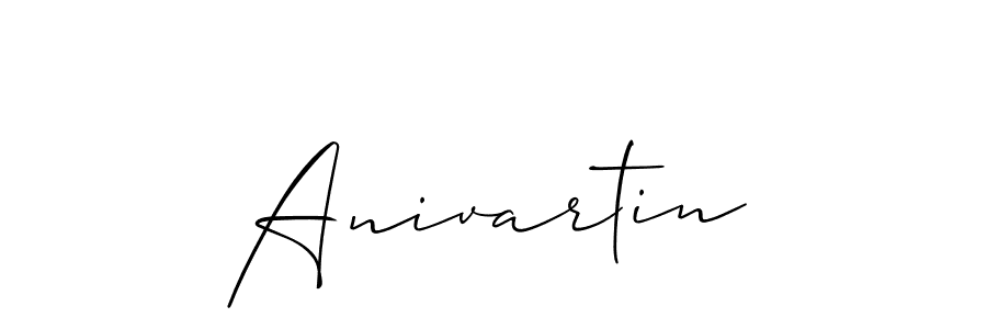 Use a signature maker to create a handwritten signature online. With this signature software, you can design (Allison_Script) your own signature for name Anivartin. Anivartin signature style 2 images and pictures png