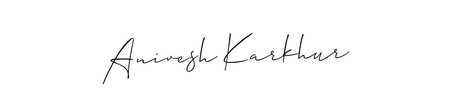 Make a beautiful signature design for name Anivesh Karkhur. Use this online signature maker to create a handwritten signature for free. Anivesh Karkhur signature style 2 images and pictures png