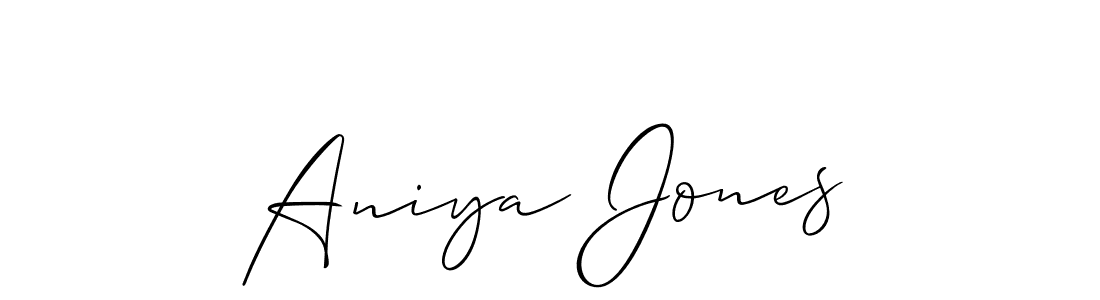 How to Draw Aniya Jones signature style? Allison_Script is a latest design signature styles for name Aniya Jones. Aniya Jones signature style 2 images and pictures png