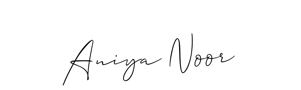 Aniya Noor stylish signature style. Best Handwritten Sign (Allison_Script) for my name. Handwritten Signature Collection Ideas for my name Aniya Noor. Aniya Noor signature style 2 images and pictures png