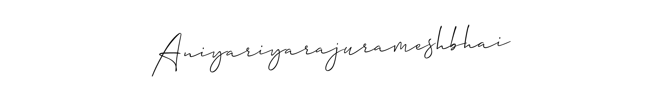 Use a signature maker to create a handwritten signature online. With this signature software, you can design (Allison_Script) your own signature for name Aniyariyarajurameshbhai. Aniyariyarajurameshbhai signature style 2 images and pictures png