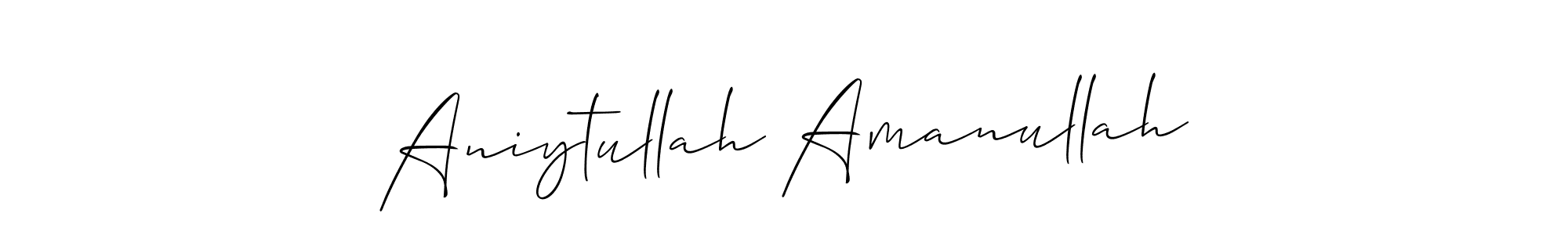 Here are the top 10 professional signature styles for the name Aniytullah Amanullah. These are the best autograph styles you can use for your name. Aniytullah Amanullah signature style 2 images and pictures png