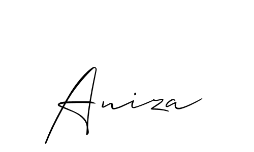 Also You can easily find your signature by using the search form. We will create Aniza name handwritten signature images for you free of cost using Allison_Script sign style. Aniza signature style 2 images and pictures png