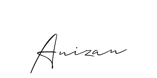 Allison_Script is a professional signature style that is perfect for those who want to add a touch of class to their signature. It is also a great choice for those who want to make their signature more unique. Get Anizan name to fancy signature for free. Anizan signature style 2 images and pictures png