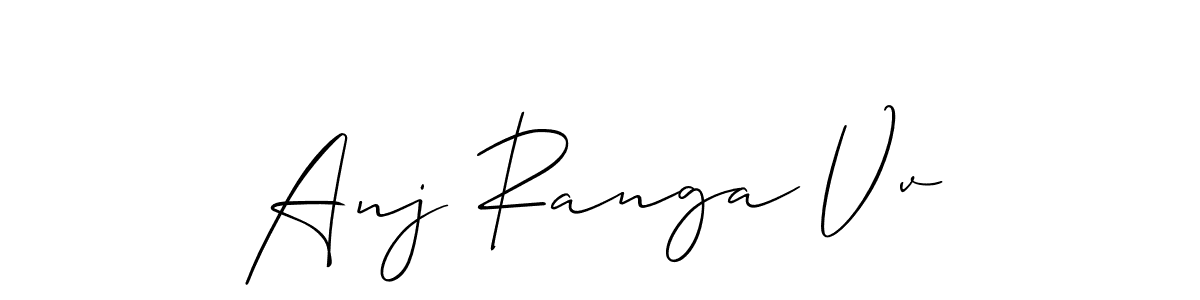 Make a short Anj Ranga Vv signature style. Manage your documents anywhere anytime using Allison_Script. Create and add eSignatures, submit forms, share and send files easily. Anj Ranga Vv signature style 2 images and pictures png