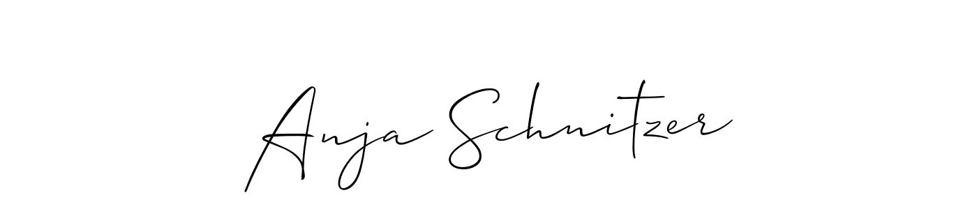 The best way (Allison_Script) to make a short signature is to pick only two or three words in your name. The name Anja Schnitzer include a total of six letters. For converting this name. Anja Schnitzer signature style 2 images and pictures png
