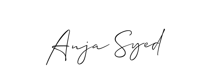 How to make Anja Syed signature? Allison_Script is a professional autograph style. Create handwritten signature for Anja Syed name. Anja Syed signature style 2 images and pictures png