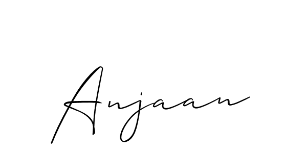 How to make Anjaan signature? Allison_Script is a professional autograph style. Create handwritten signature for Anjaan name. Anjaan signature style 2 images and pictures png