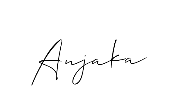 How to make Anjaka name signature. Use Allison_Script style for creating short signs online. This is the latest handwritten sign. Anjaka signature style 2 images and pictures png