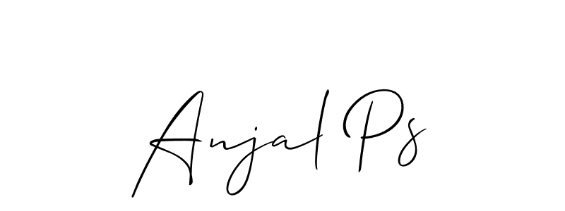 Also You can easily find your signature by using the search form. We will create Anjal Ps name handwritten signature images for you free of cost using Allison_Script sign style. Anjal Ps signature style 2 images and pictures png
