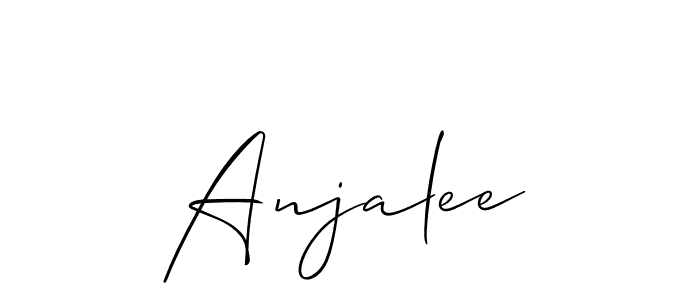 How to make Anjalee name signature. Use Allison_Script style for creating short signs online. This is the latest handwritten sign. Anjalee signature style 2 images and pictures png