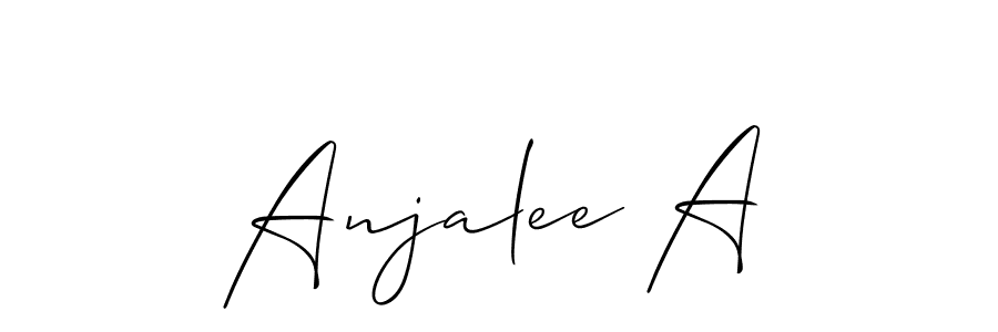 You should practise on your own different ways (Allison_Script) to write your name (Anjalee A) in signature. don't let someone else do it for you. Anjalee A signature style 2 images and pictures png