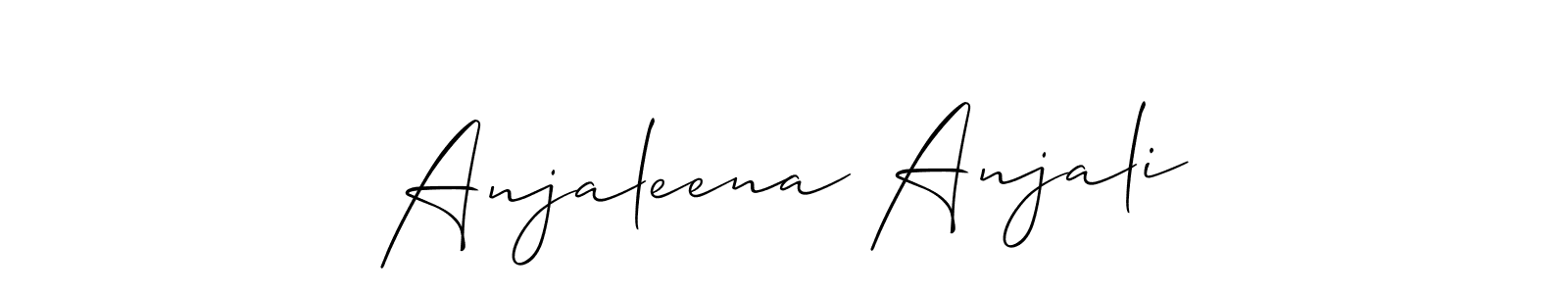 Create a beautiful signature design for name Anjaleena Anjali. With this signature (Allison_Script) fonts, you can make a handwritten signature for free. Anjaleena Anjali signature style 2 images and pictures png