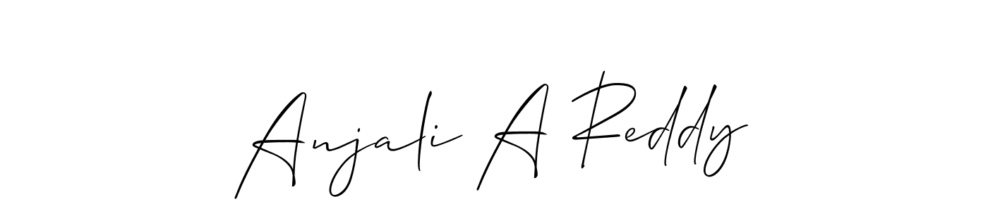 Use a signature maker to create a handwritten signature online. With this signature software, you can design (Allison_Script) your own signature for name Anjali A Reddy. Anjali A Reddy signature style 2 images and pictures png
