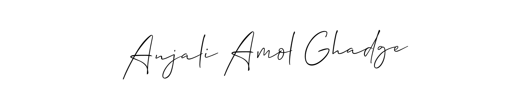 Create a beautiful signature design for name Anjali Amol Ghadge. With this signature (Allison_Script) fonts, you can make a handwritten signature for free. Anjali Amol Ghadge signature style 2 images and pictures png