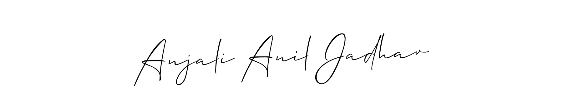 Make a beautiful signature design for name Anjali Anil Jadhav. With this signature (Allison_Script) style, you can create a handwritten signature for free. Anjali Anil Jadhav signature style 2 images and pictures png