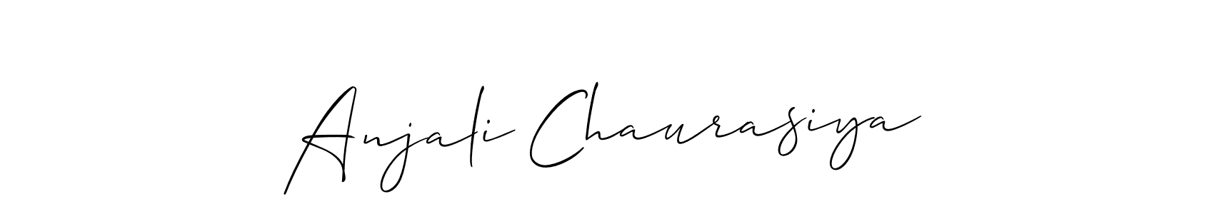 You should practise on your own different ways (Allison_Script) to write your name (Anjali Chaurasiya) in signature. don't let someone else do it for you. Anjali Chaurasiya signature style 2 images and pictures png