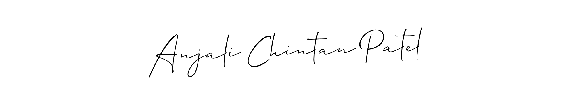 Make a short Anjali Chintan Patel signature style. Manage your documents anywhere anytime using Allison_Script. Create and add eSignatures, submit forms, share and send files easily. Anjali Chintan Patel signature style 2 images and pictures png