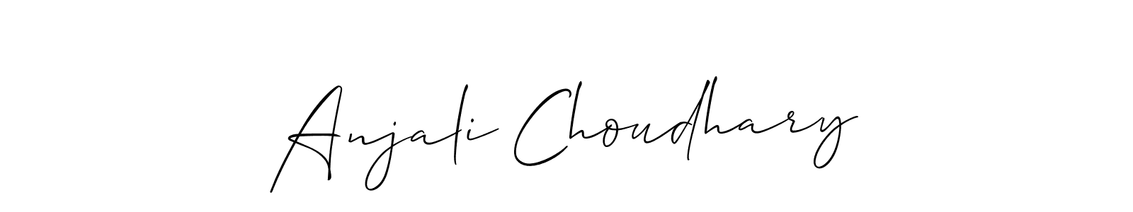 Make a short Anjali Choudhary signature style. Manage your documents anywhere anytime using Allison_Script. Create and add eSignatures, submit forms, share and send files easily. Anjali Choudhary signature style 2 images and pictures png