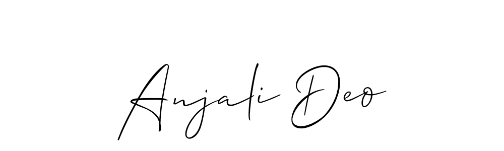 Use a signature maker to create a handwritten signature online. With this signature software, you can design (Allison_Script) your own signature for name Anjali Deo. Anjali Deo signature style 2 images and pictures png