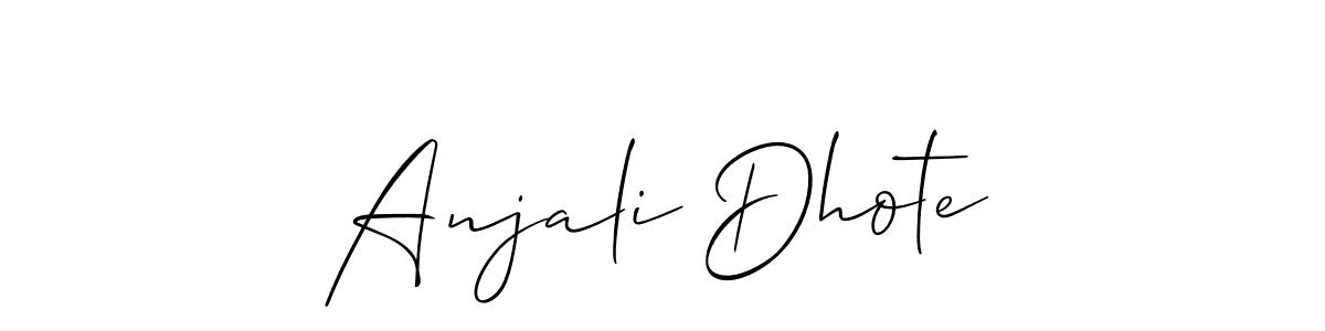 How to make Anjali Dhote signature? Allison_Script is a professional autograph style. Create handwritten signature for Anjali Dhote name. Anjali Dhote signature style 2 images and pictures png
