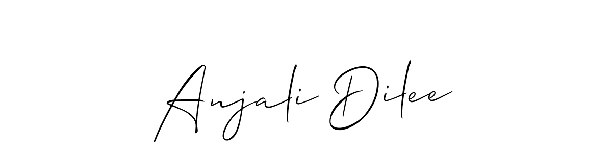 Anjali Dilee stylish signature style. Best Handwritten Sign (Allison_Script) for my name. Handwritten Signature Collection Ideas for my name Anjali Dilee. Anjali Dilee signature style 2 images and pictures png